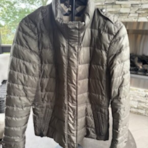 BURBERRY BRIT DALESBURY Olive Quilted Down Puffer Jacket size XL - Picture 7 of 7